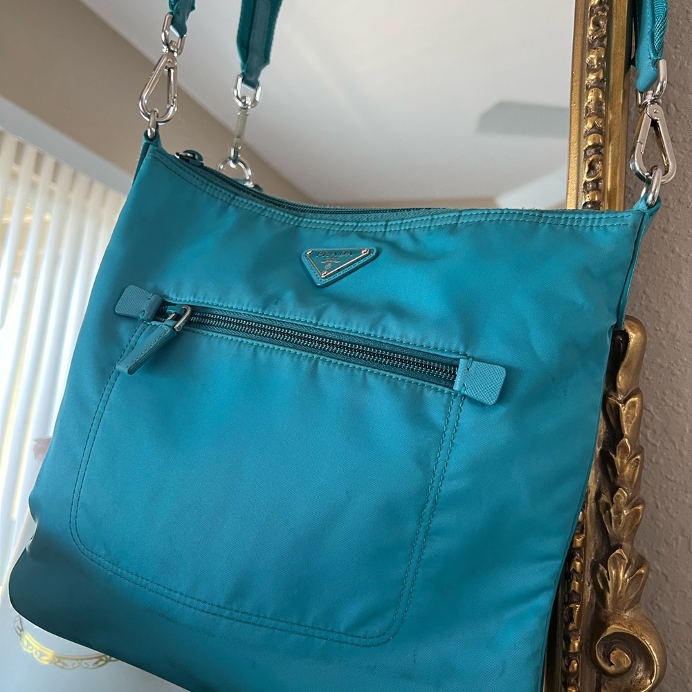 Prada Nylon crossbody bag - turquoise